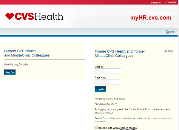 MyHR CVS Employee Login