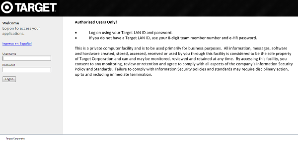 Target eHR Login